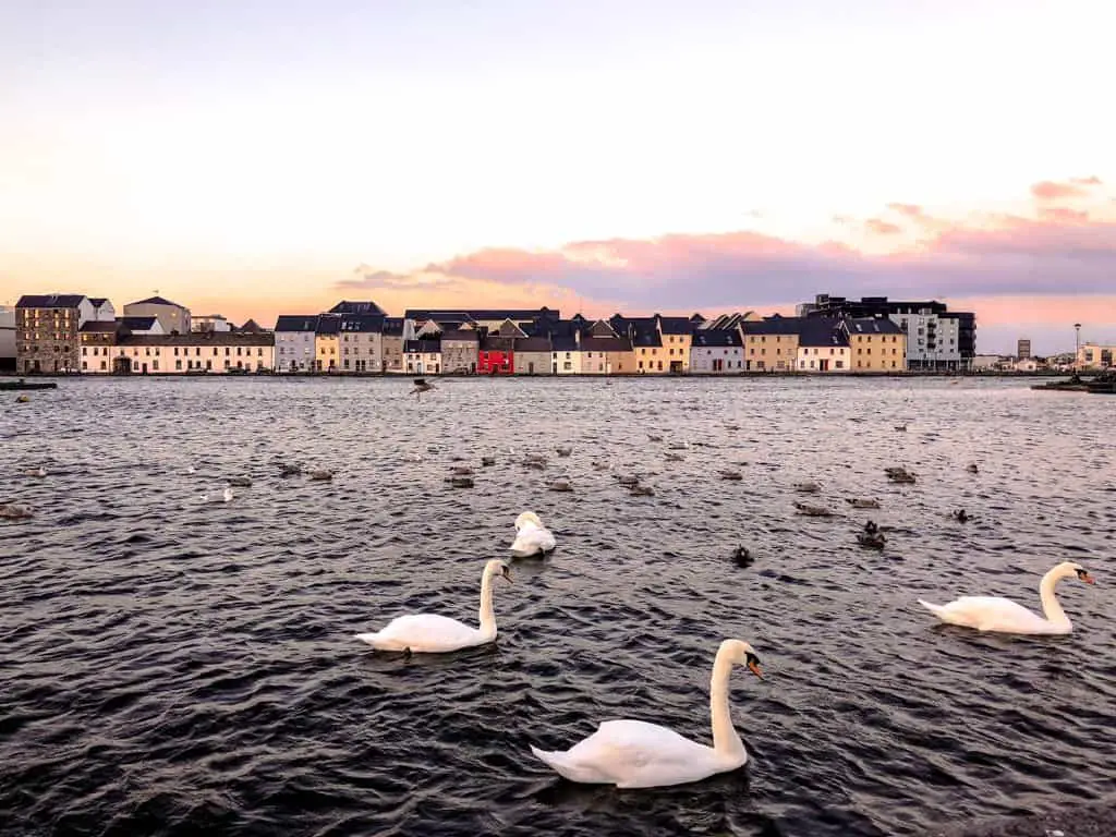 View of the Long Walk in Galway from across the River.