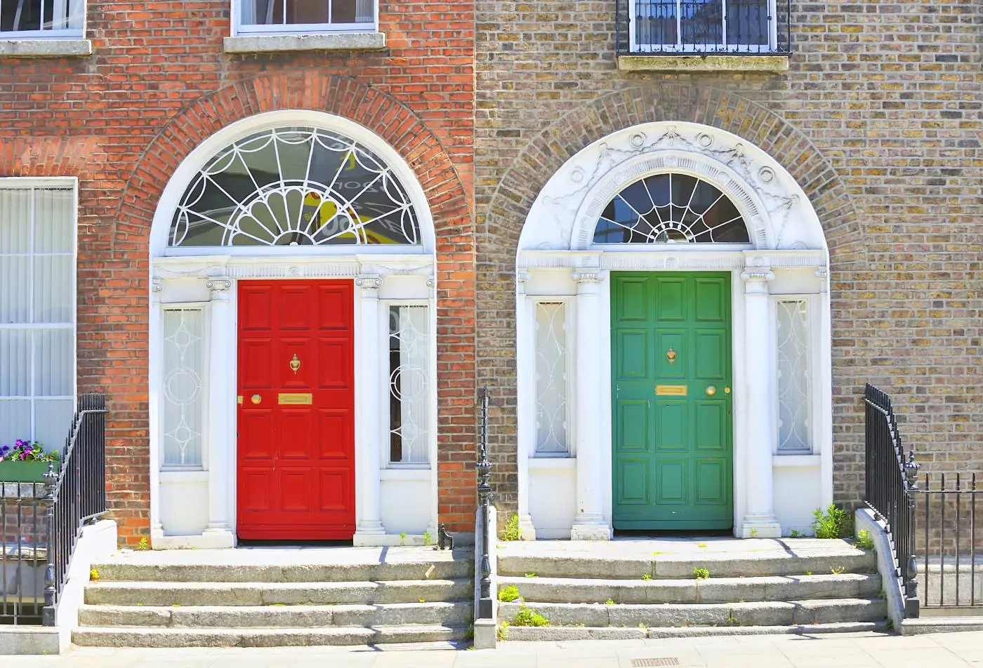 Georgian doors in Dublin's Merrion Square | c/o Deposit Photos as part of 7 day Ireland Itinerary
