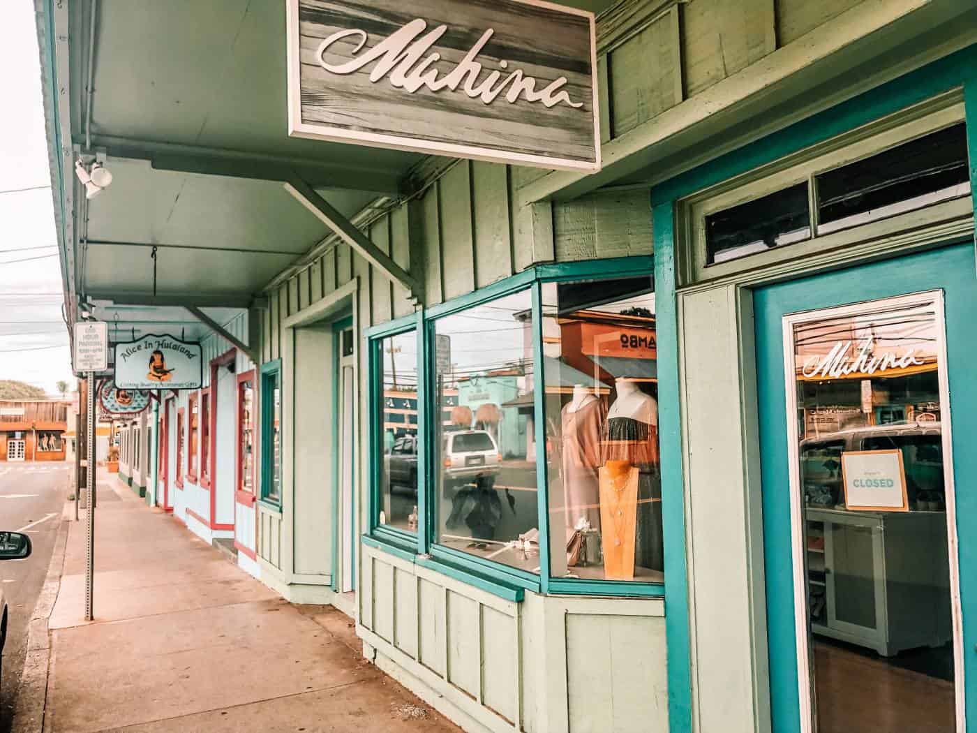 Go shopping in Paia, Maui at Mahina Maui