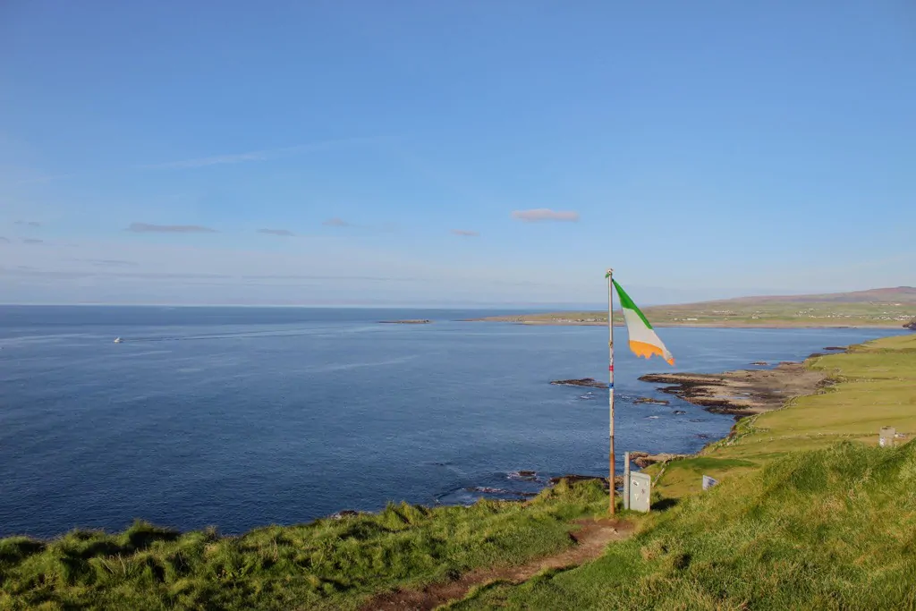 Irish flag over Doolin
