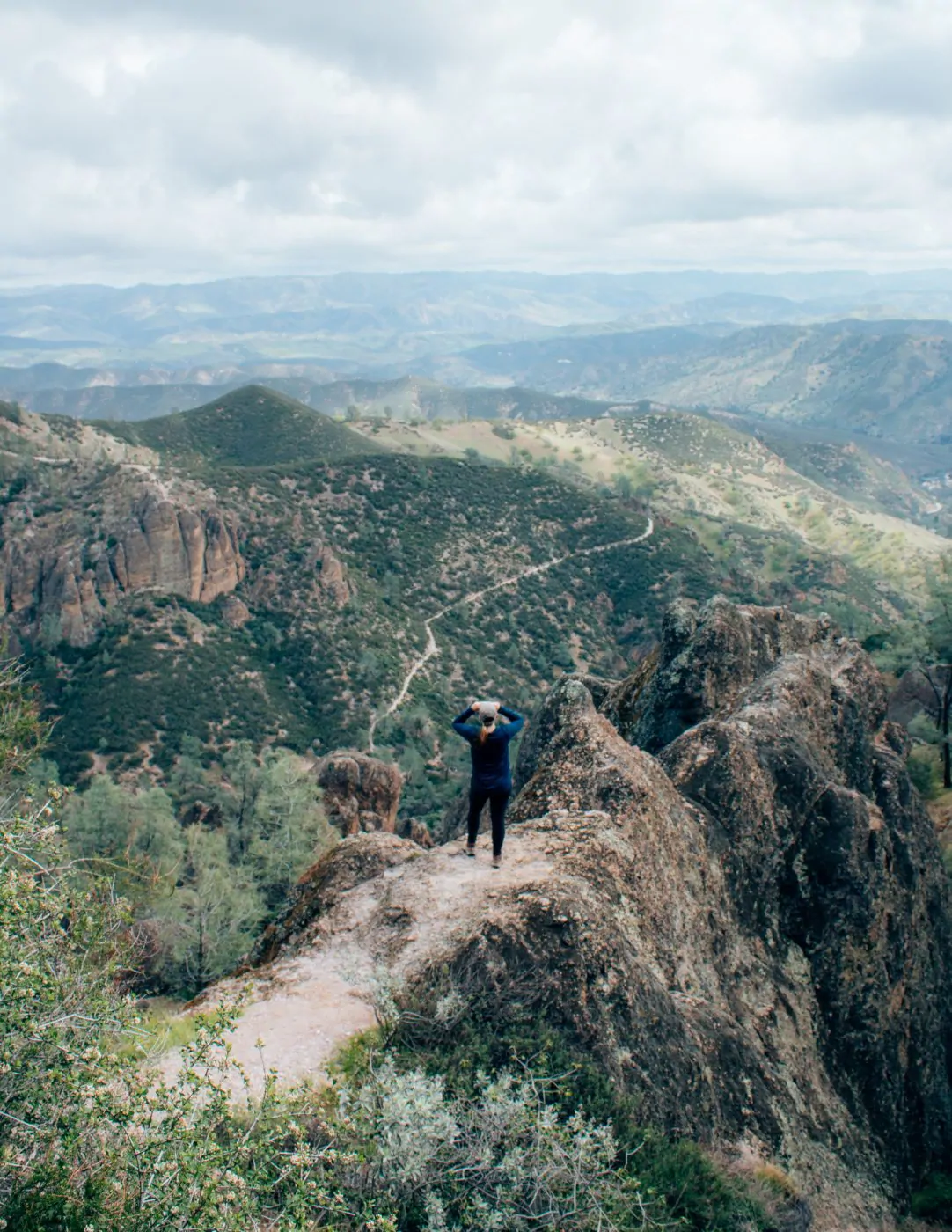 Me looking out into the valley from the High Peaks Trail in Pinnacles National Park