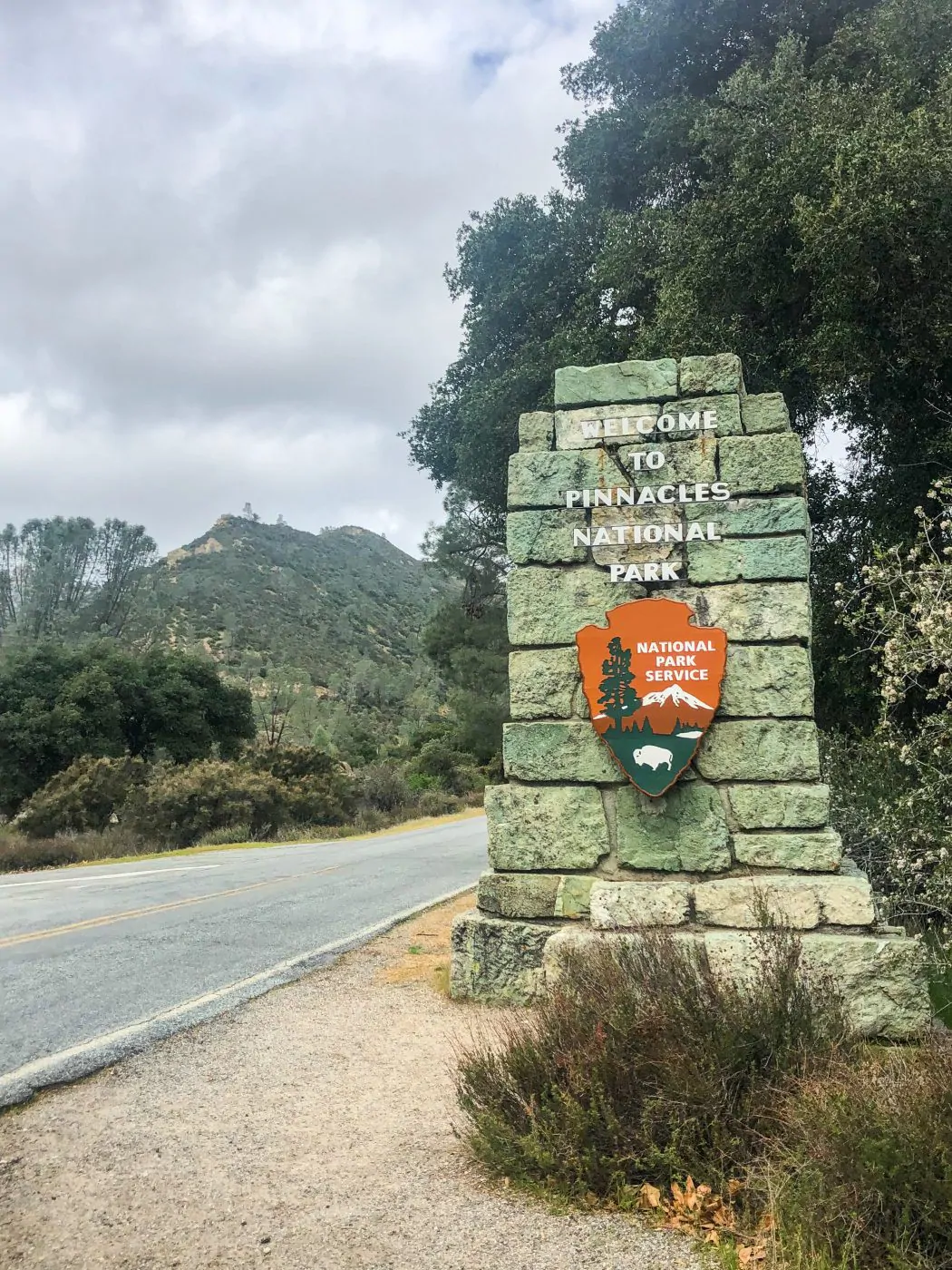 East Entrance Pinnacles National Park sign