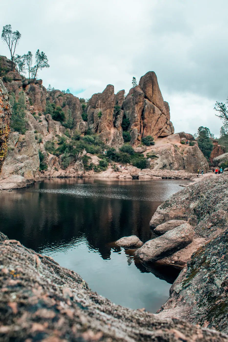 Bear Gulch Reservoir in Pinnacles National Park, CA