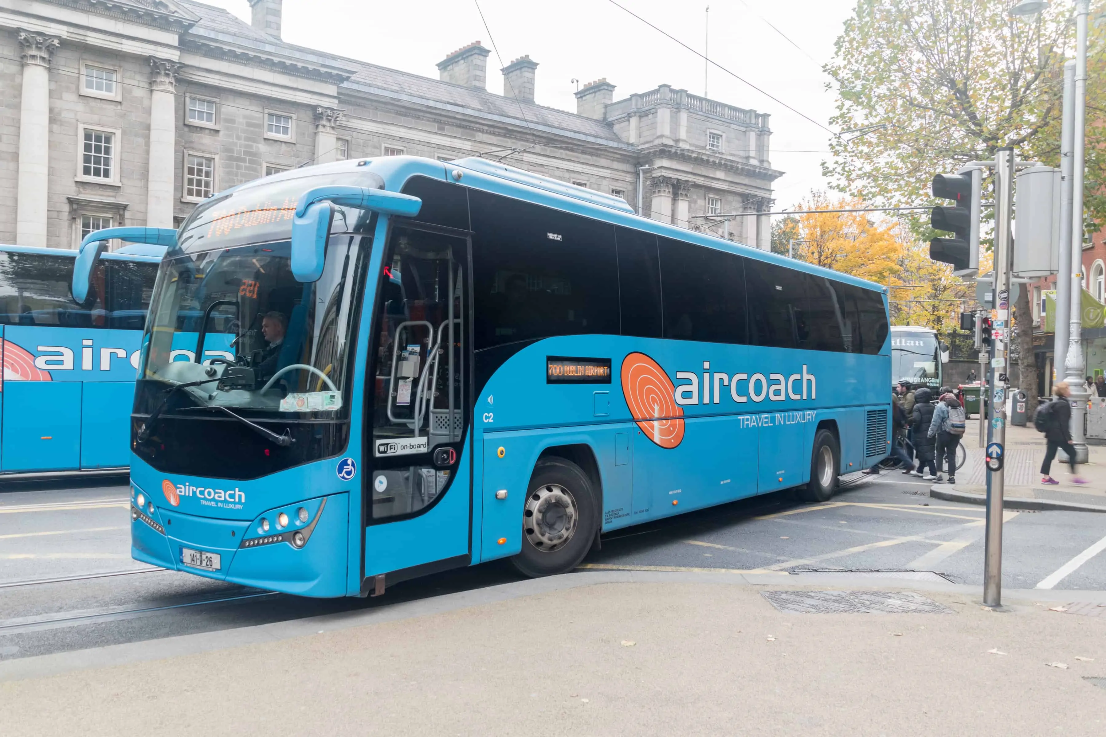 Aircoach Dublin bus from Dublin Airport to city center