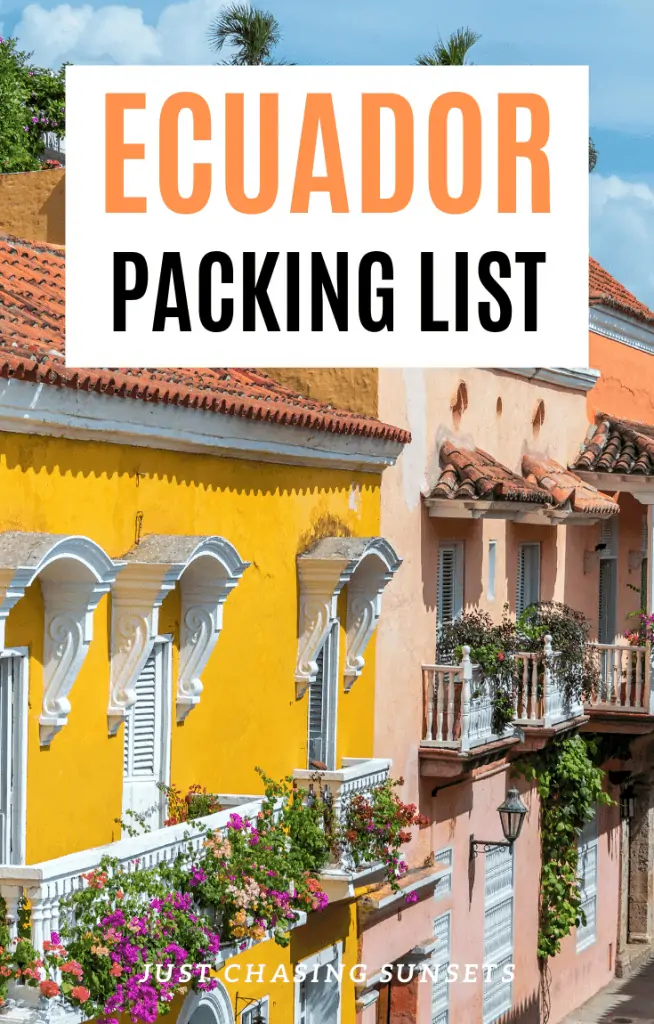 Ecuador packing list