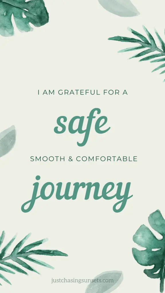 Travel affirmation for travel