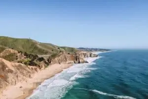 View towards Half Moon Bay from Devli's Slide Trail