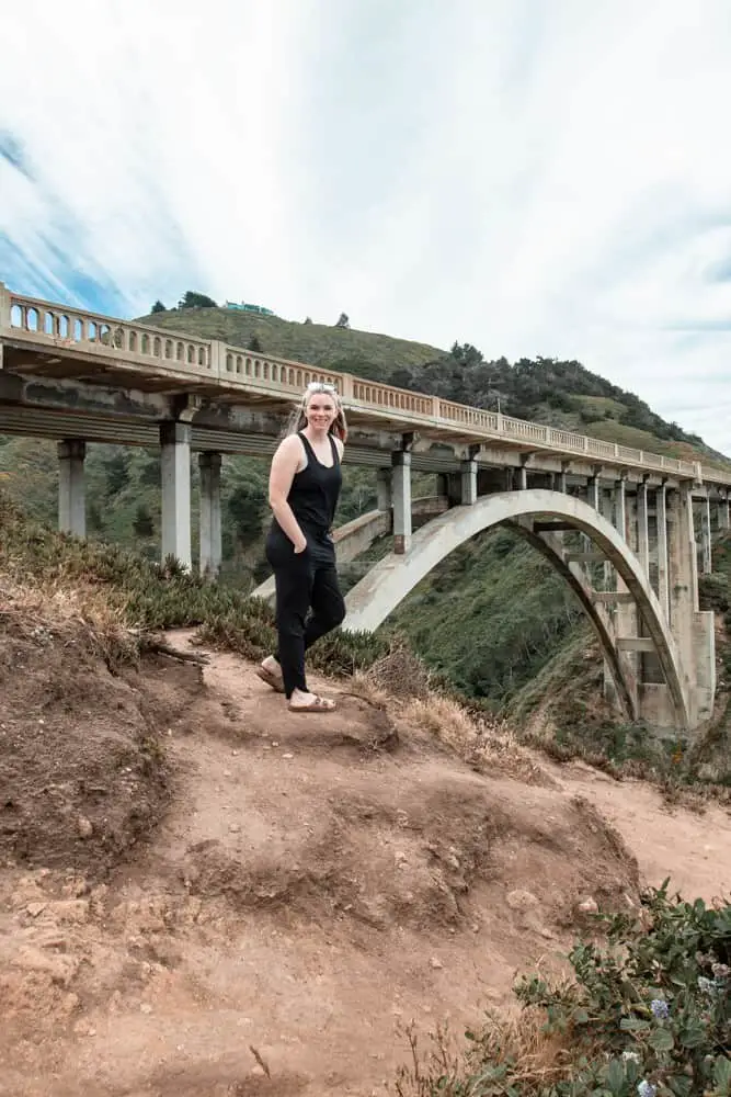 Me in front of a smaller version of the Bixby Bridge