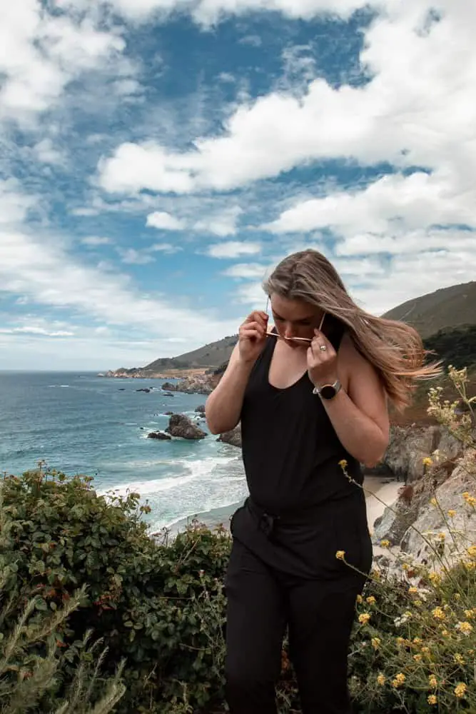 Me in front of a beach near Big Sur, CA