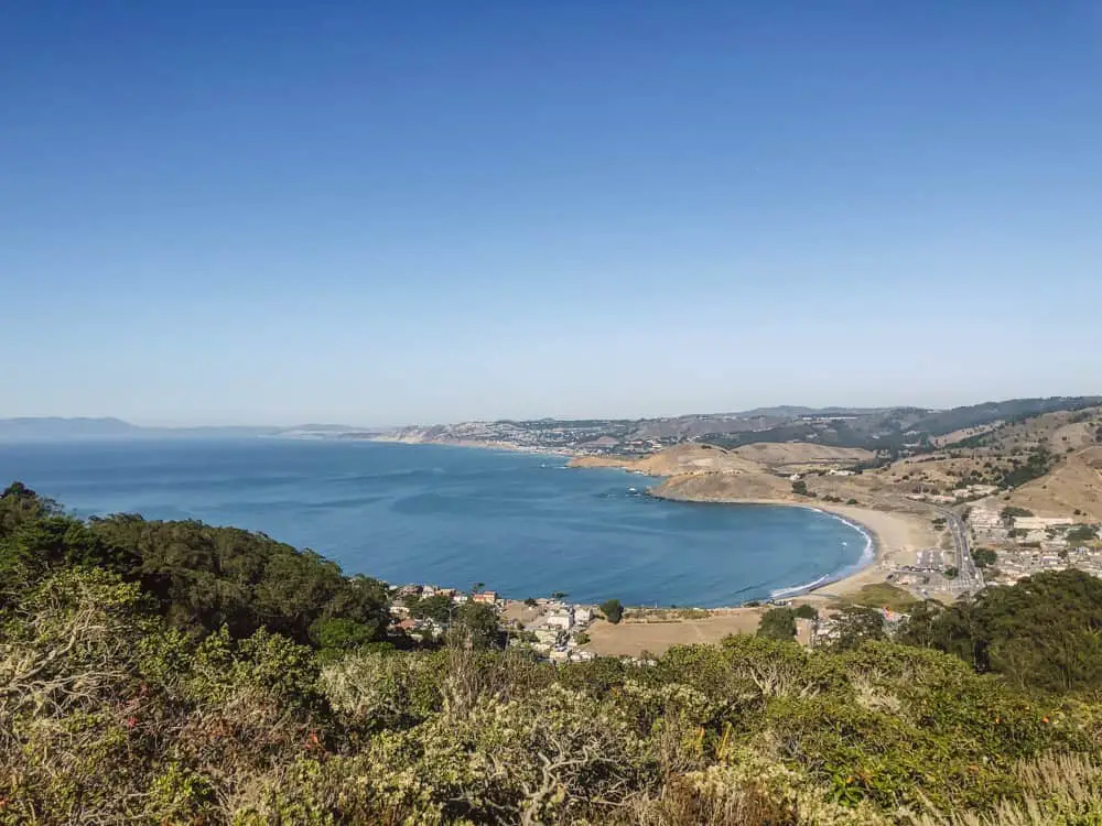 View of Pacifica from the Pedro Point Headlands trail Pacifica CA