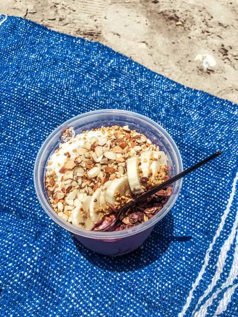 Acai bowl from Kravabowls in Avila Market in Avila Beach, CA