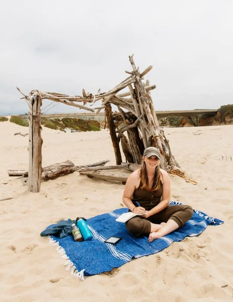 Journaling on the beach