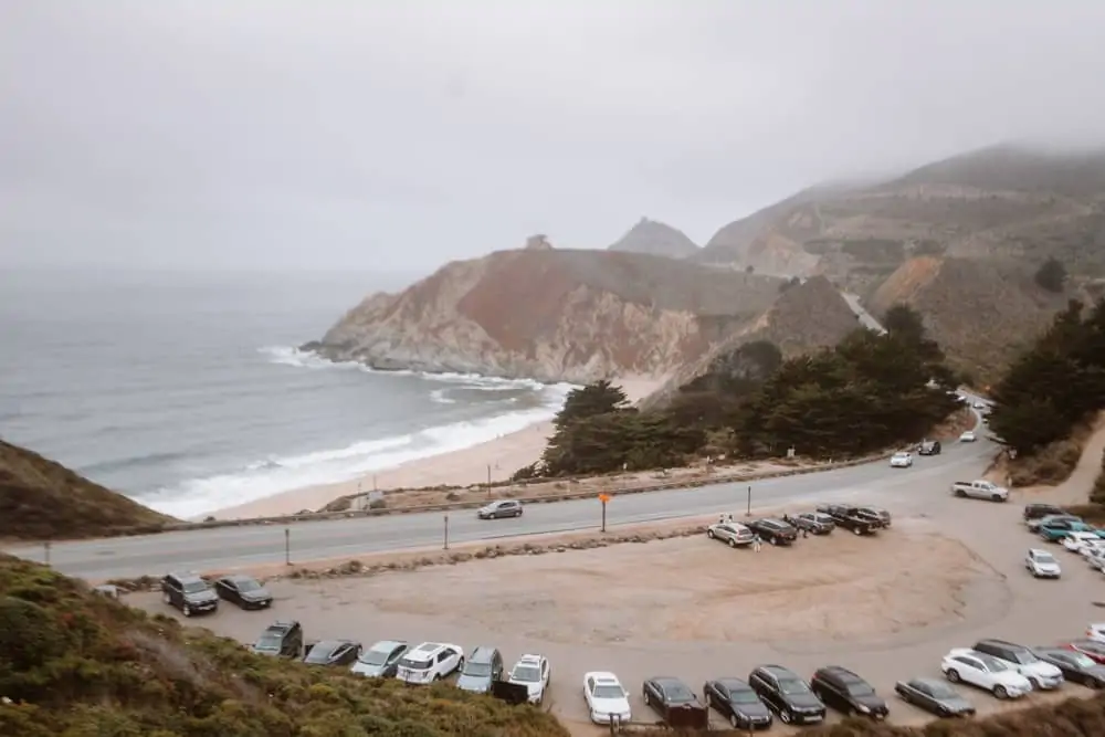 Gray Whale Cove Parking Lot in Half Moon Bay CA