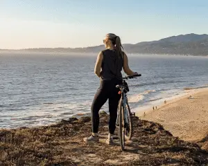Biking Half Moon Bay Coastal Trail. One of the best things to do in Half Moon Bay, California.