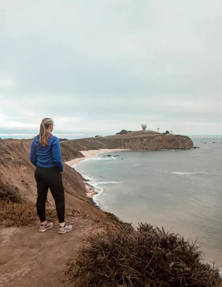 Me standing on a hiking trail in Half Moon Bay