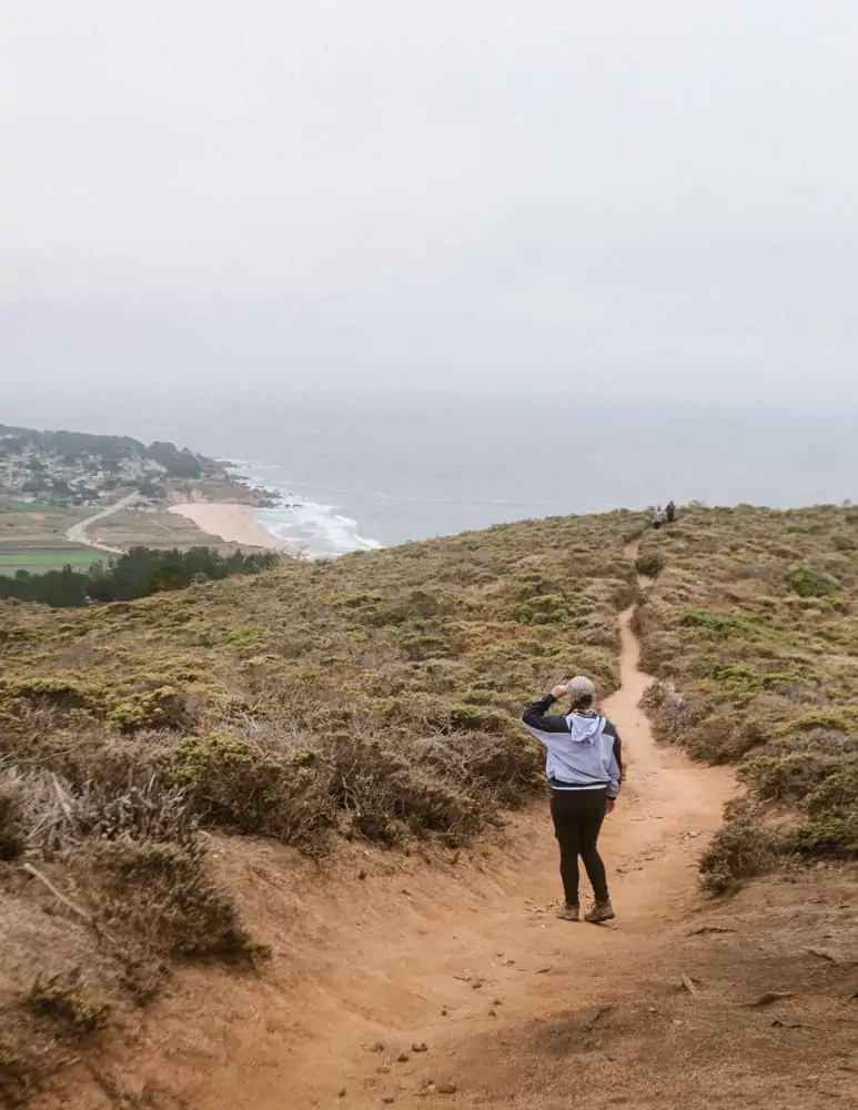 Old Pedro Mountain Road Hiking Trail in Half Moon Bay, CA