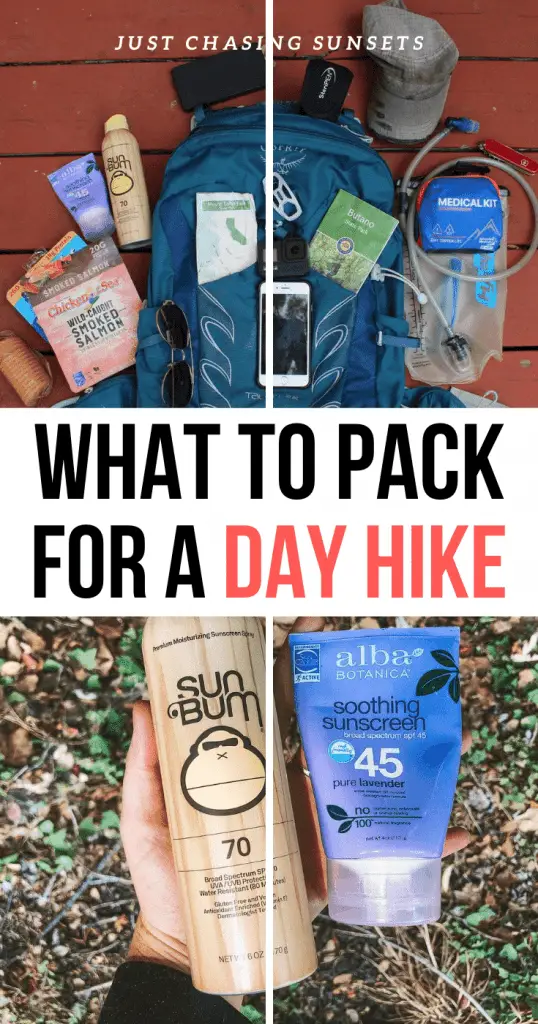 What to pack for a day hike