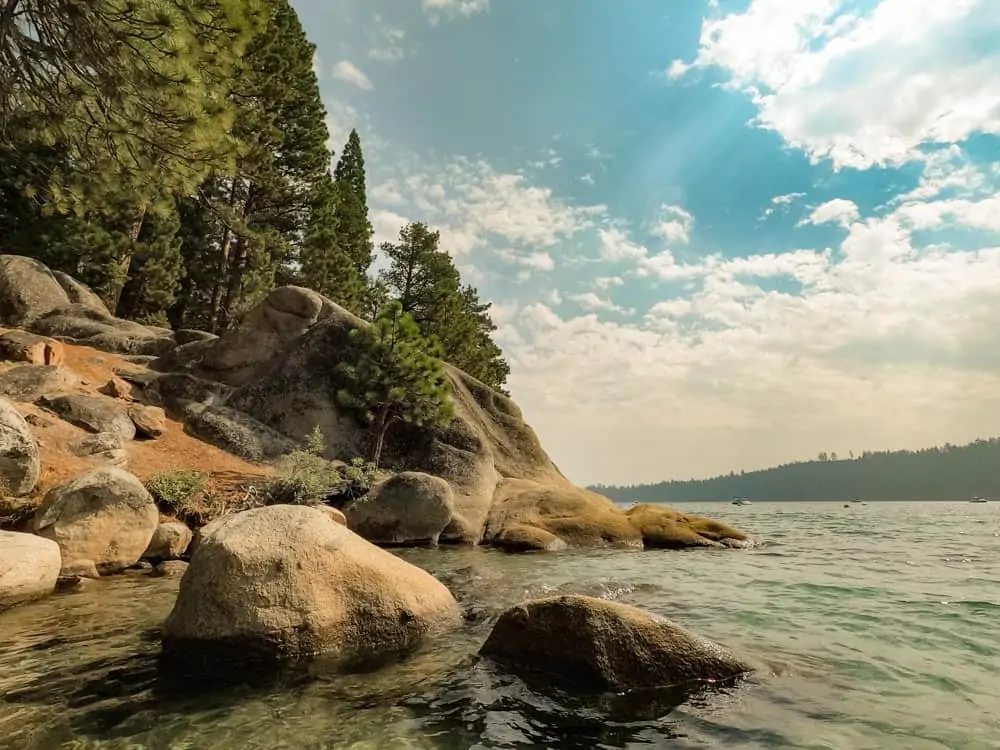 Lake Tahoe rocky coastline
