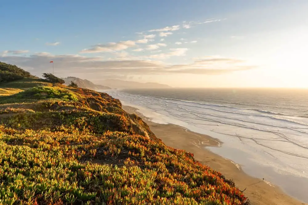 Fort Funston Beach at Sunset, San Francisco CA