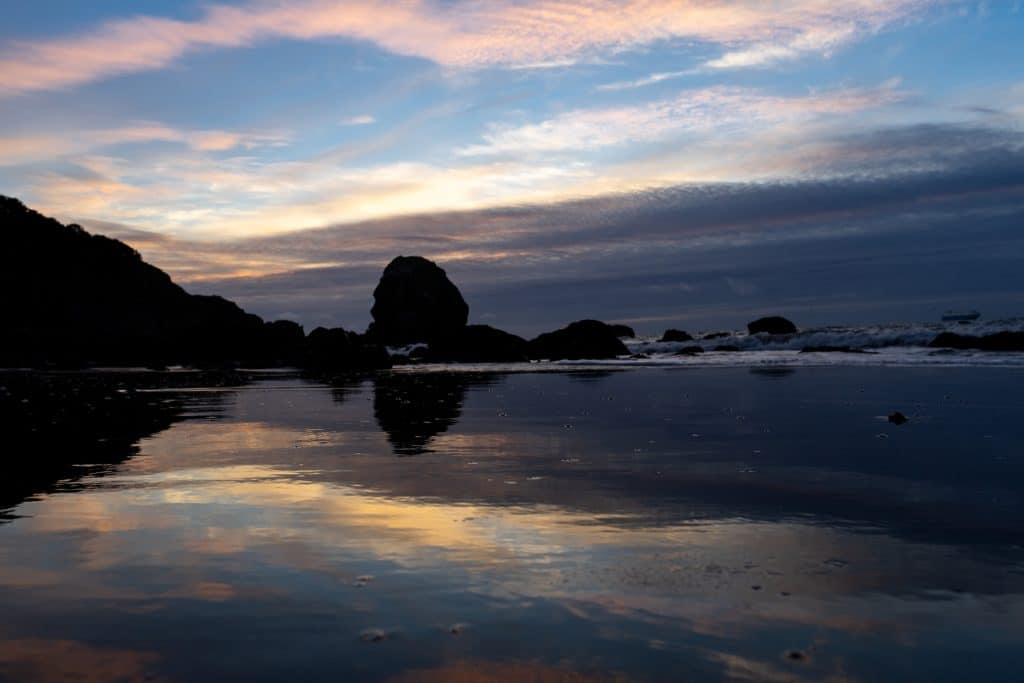 Sunset at Mile Rock Beach, San Francisco, CA