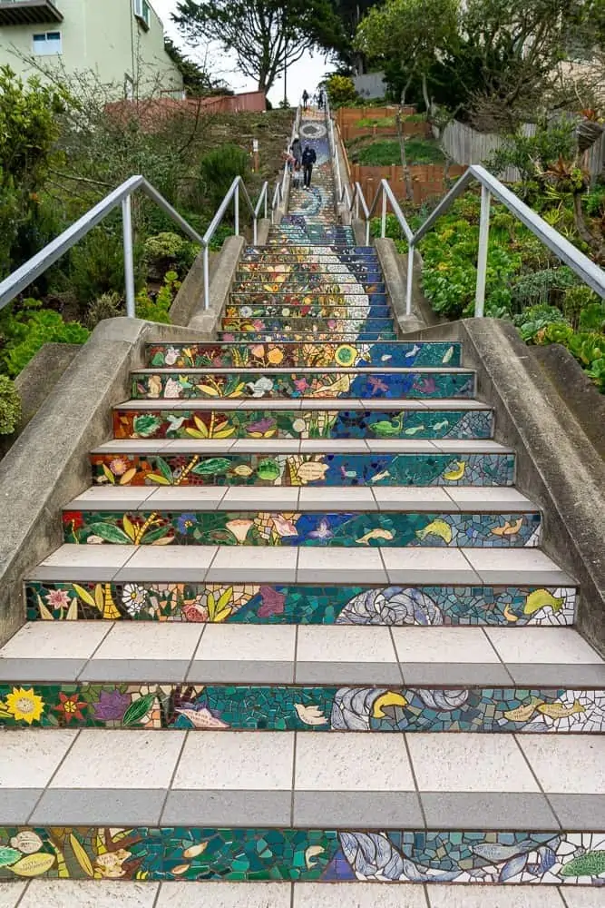 16th Ave tiled Staircase in the Inner Sunset, San Francisco, CA