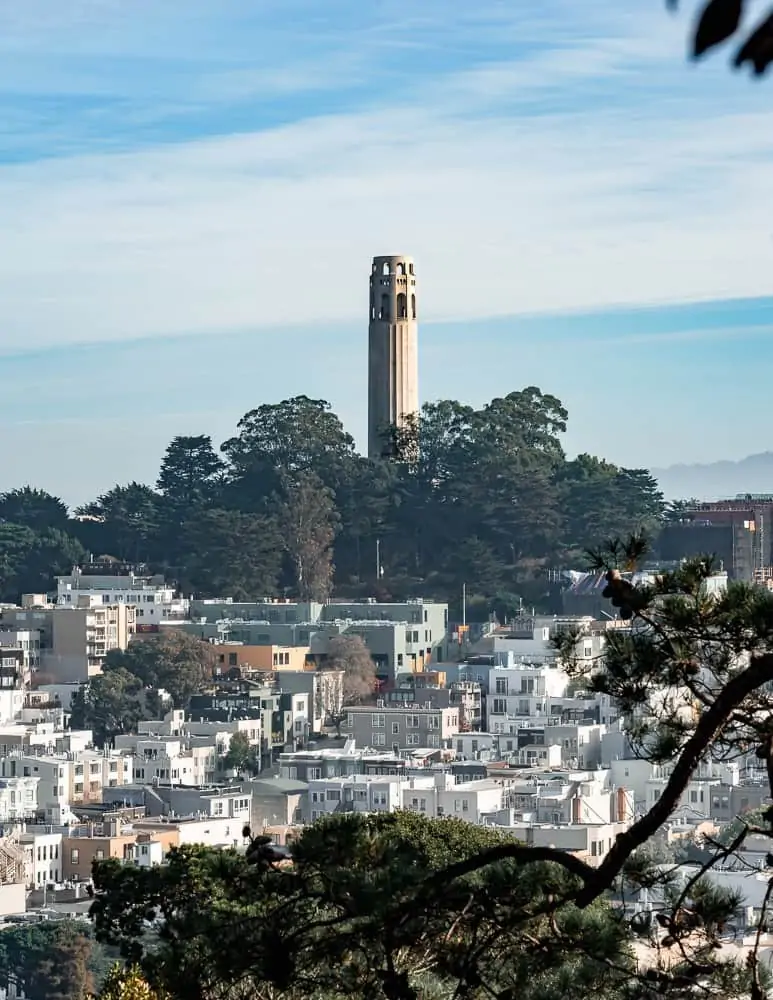 view of Coit Tower