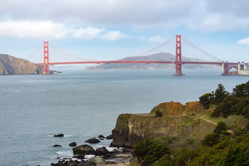 Lands End Trail with the Golden Gate Bridge in the distance