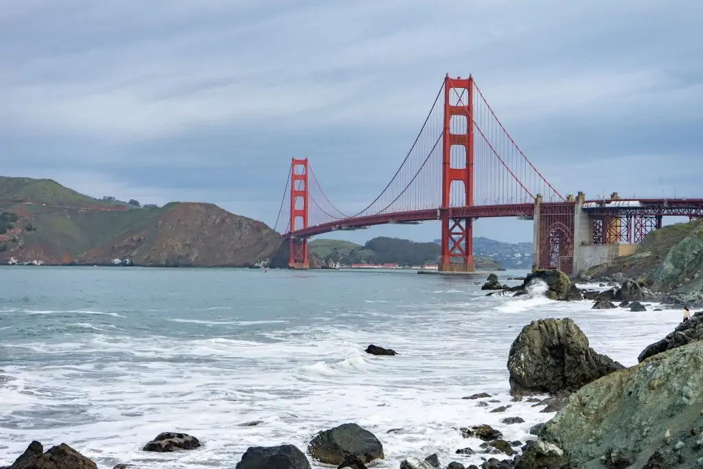 Golden Gate Bridge from Marshall's Beach