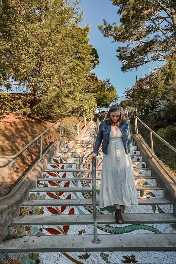 Miraloma mosaic staircase in San Francisco, CA.