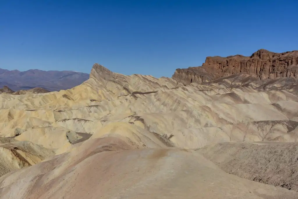 Zabriskie Point viewed from the Golden Canyon Trail