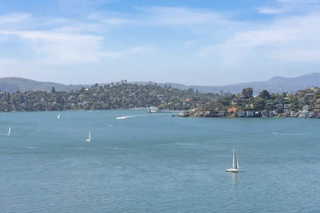 View of Tiburon from Angel Island.
