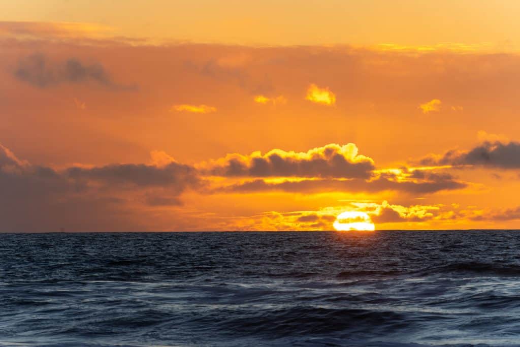 SF Sunset over the ocean San Francisco Sunset over the Pacific Ocean.