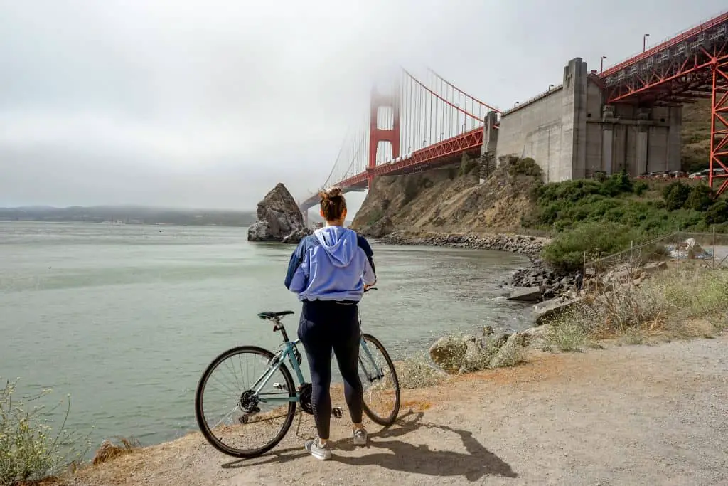 What to wear biking across the Golden Gate Bridge.