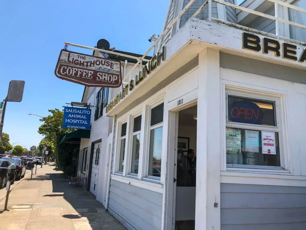 Lighthouse Coffee shop in Sausalito.