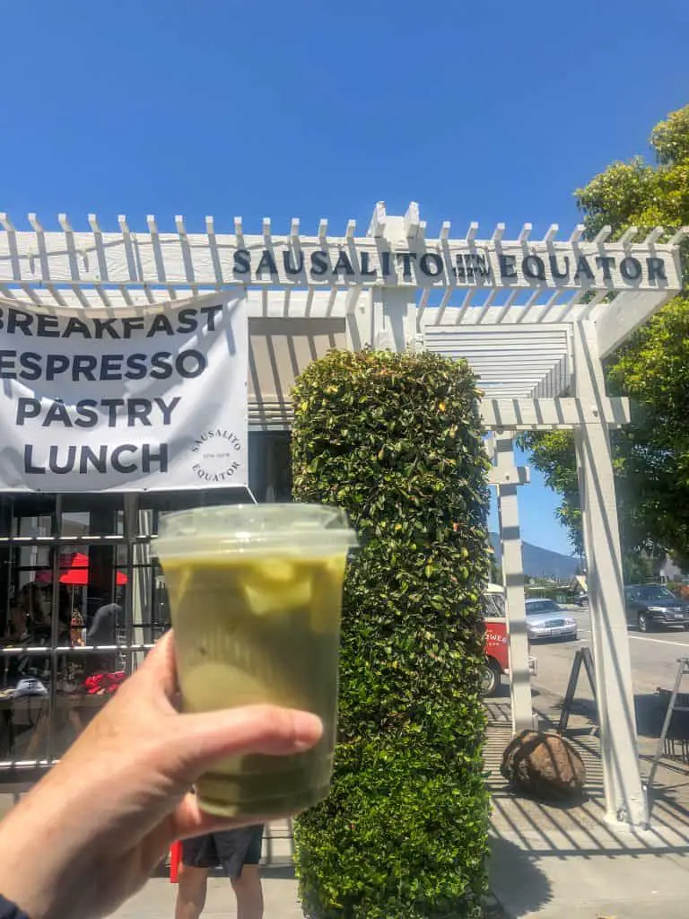 Matcha latte from Equator coffee & teas in Sausalito