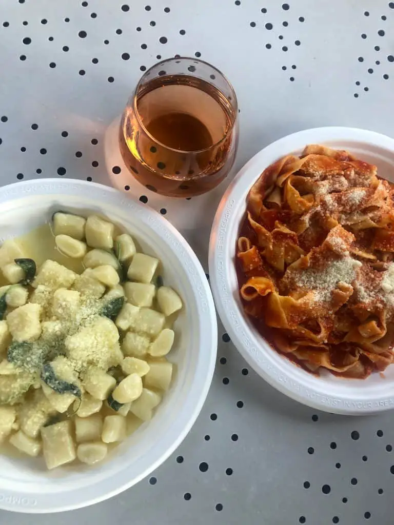 Pesto Gnocchi and Marinara Pappardelle from Italian Homemade in North Beach, San Francisco