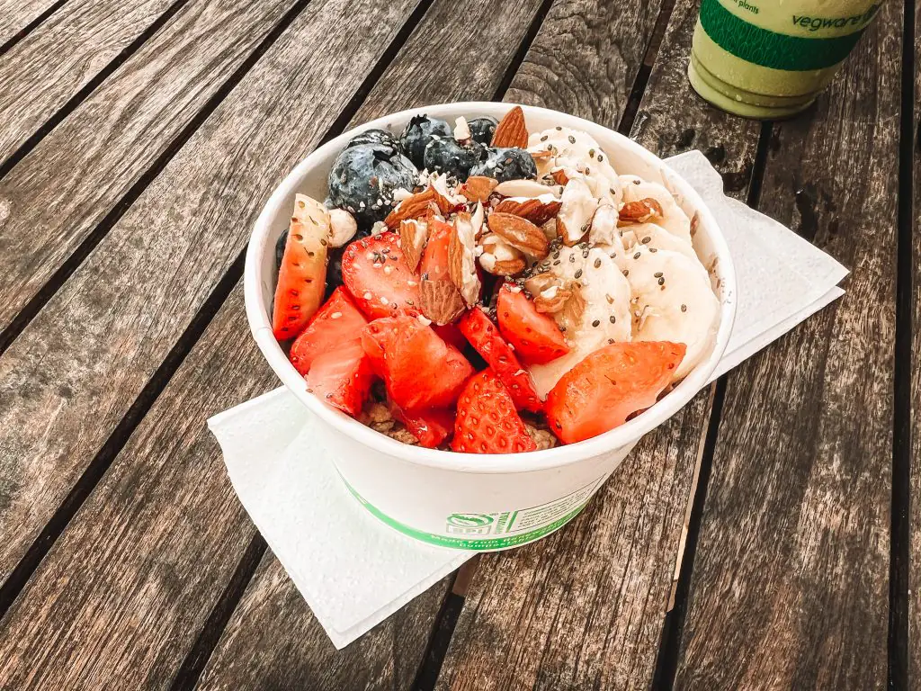 Acai Bowl from Surf Club Tacos in Paia Maui.