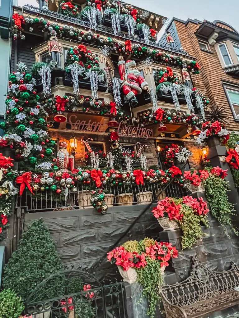 68 Castro Street house at Christmas