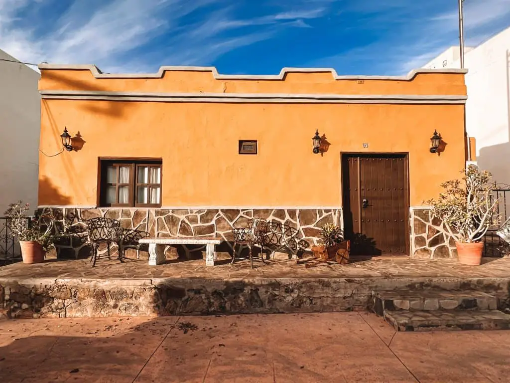 Yellow storefront in Loreto Mexico.