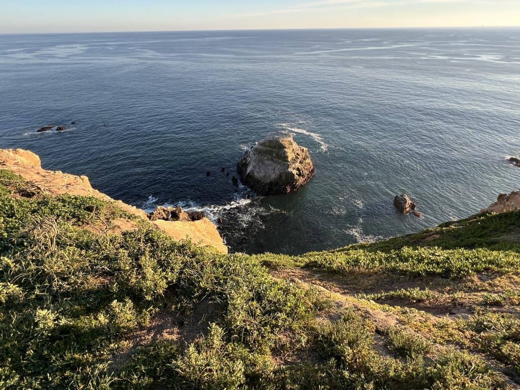 Chimney Rock as seen from Chimney Rock trail in Point Reyes National Seashore.