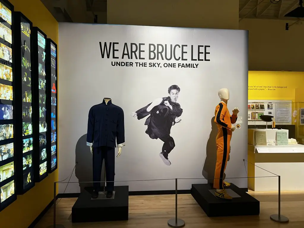 Bruce Lee Exhibit at the Chinese Historical Society of America in Chinatown, San Francisco, California.