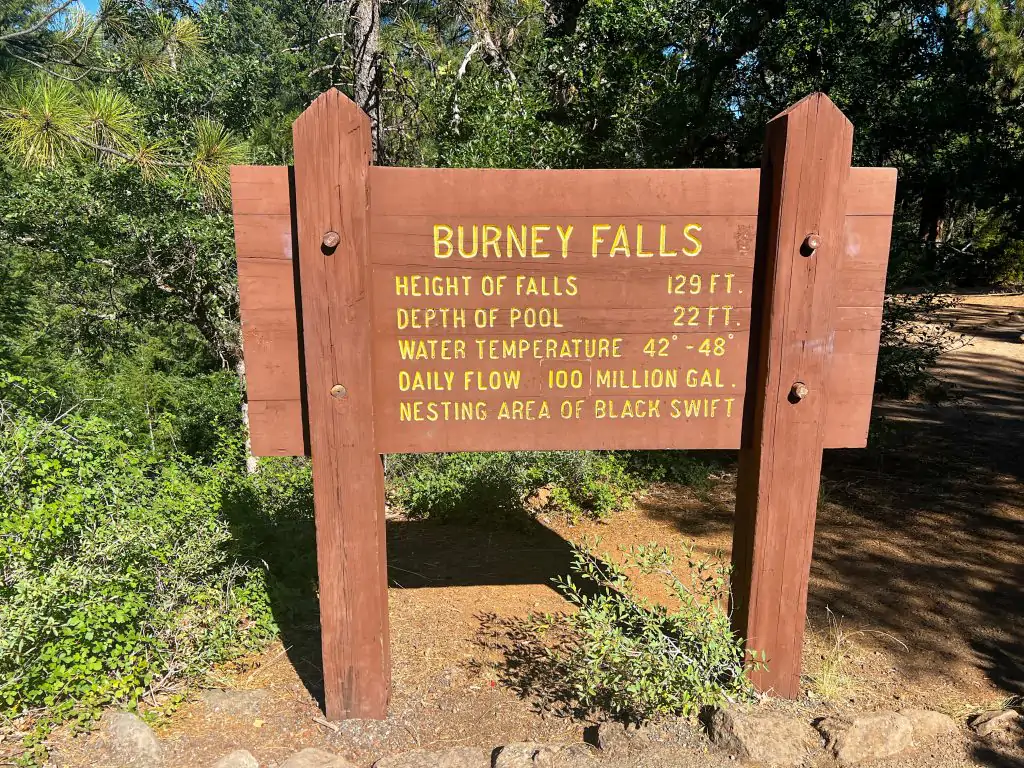 Burney Falls Sign