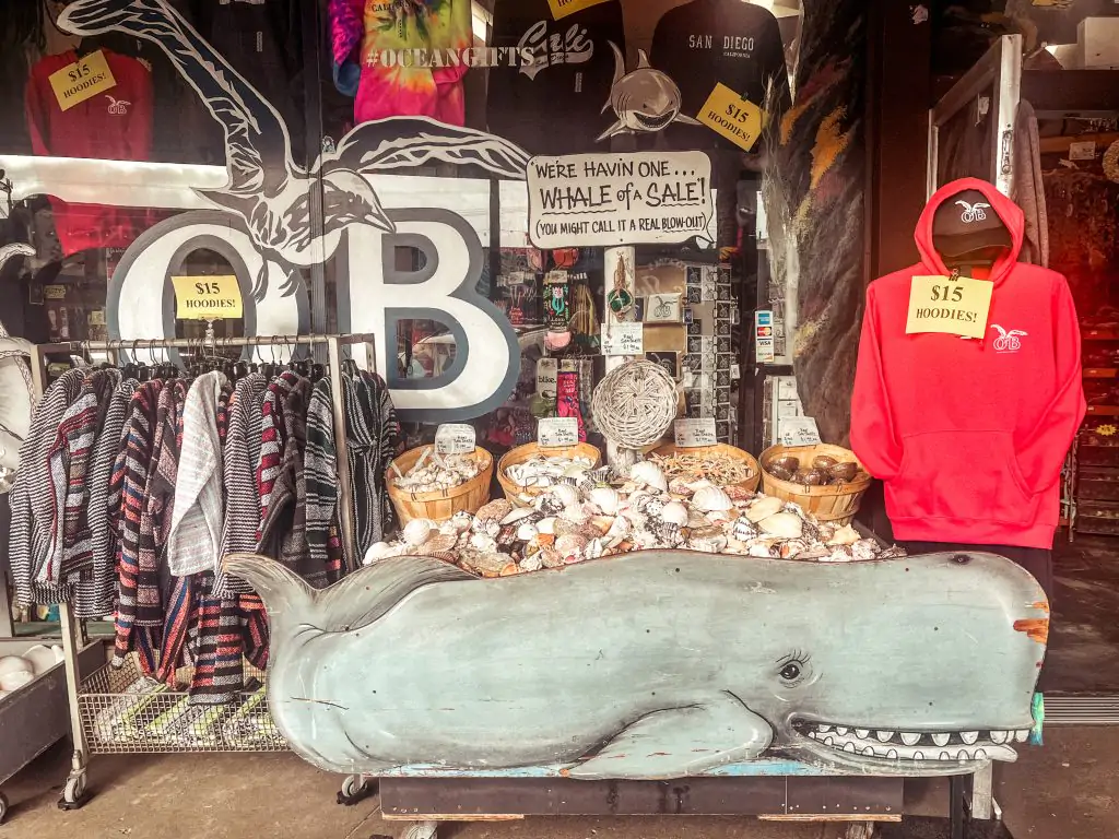 Store front on Newport Ave in Ocean Beach, San Diego.