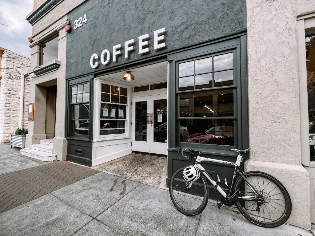 Black Oak Coffee Roasters store front in Healdsburg, CA.