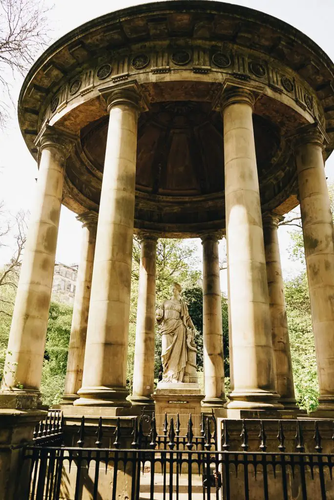 St. Bernard's Well on the Water of Leith near Stockbridge Edinburgh, Scotland.