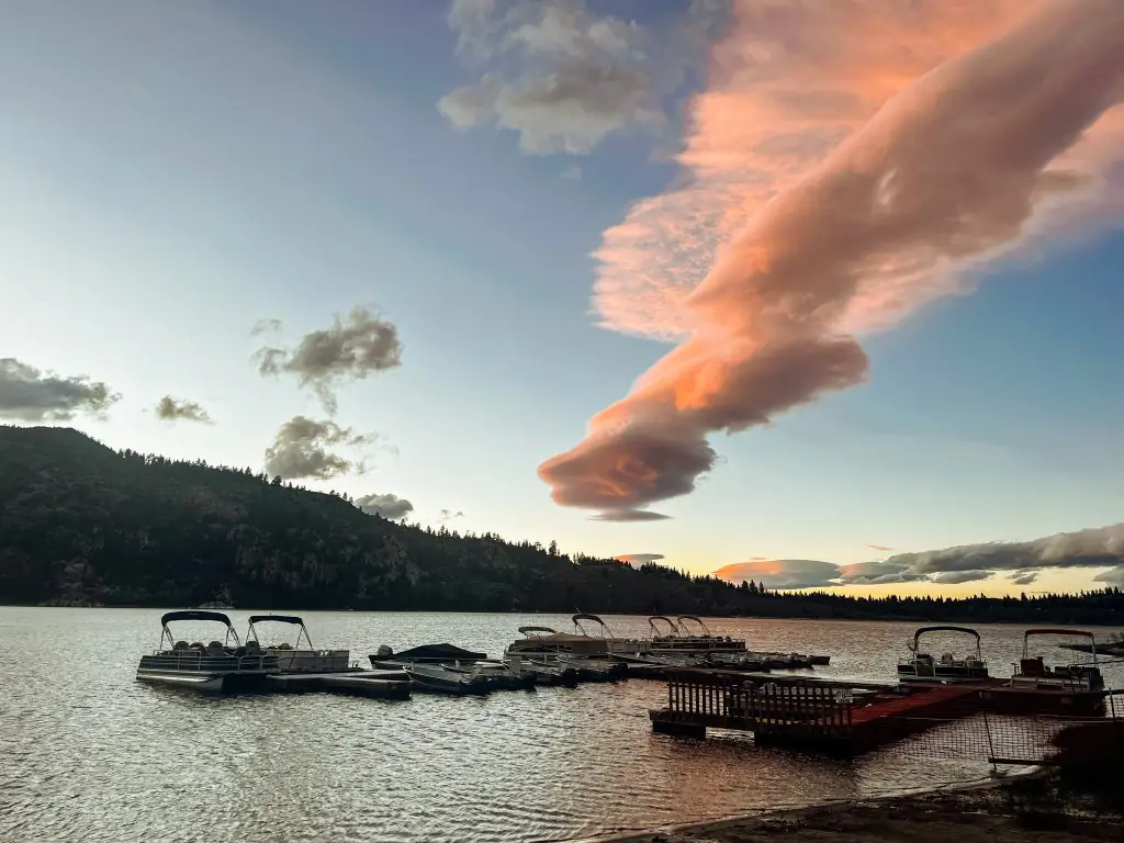 Sunset over June Lake California.