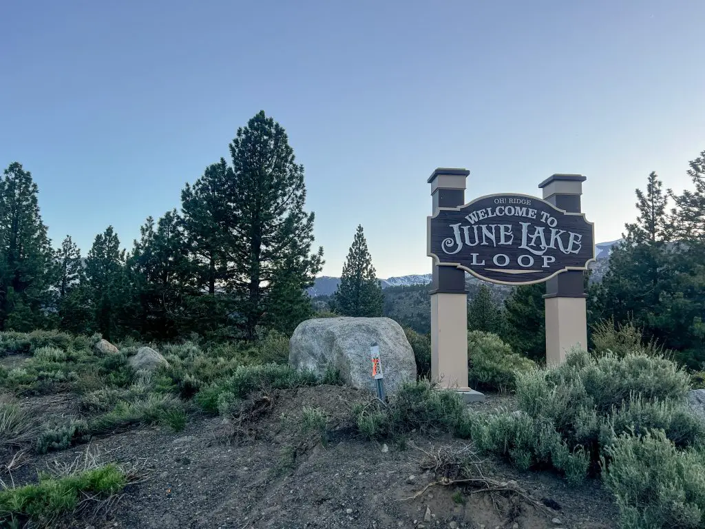 June Lake Loop sign in June Lake California