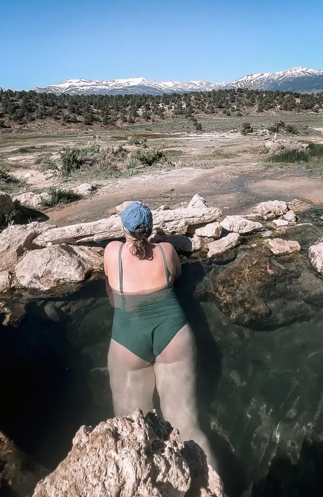 Me sitting in Travertine hot springs near June Lake, California.