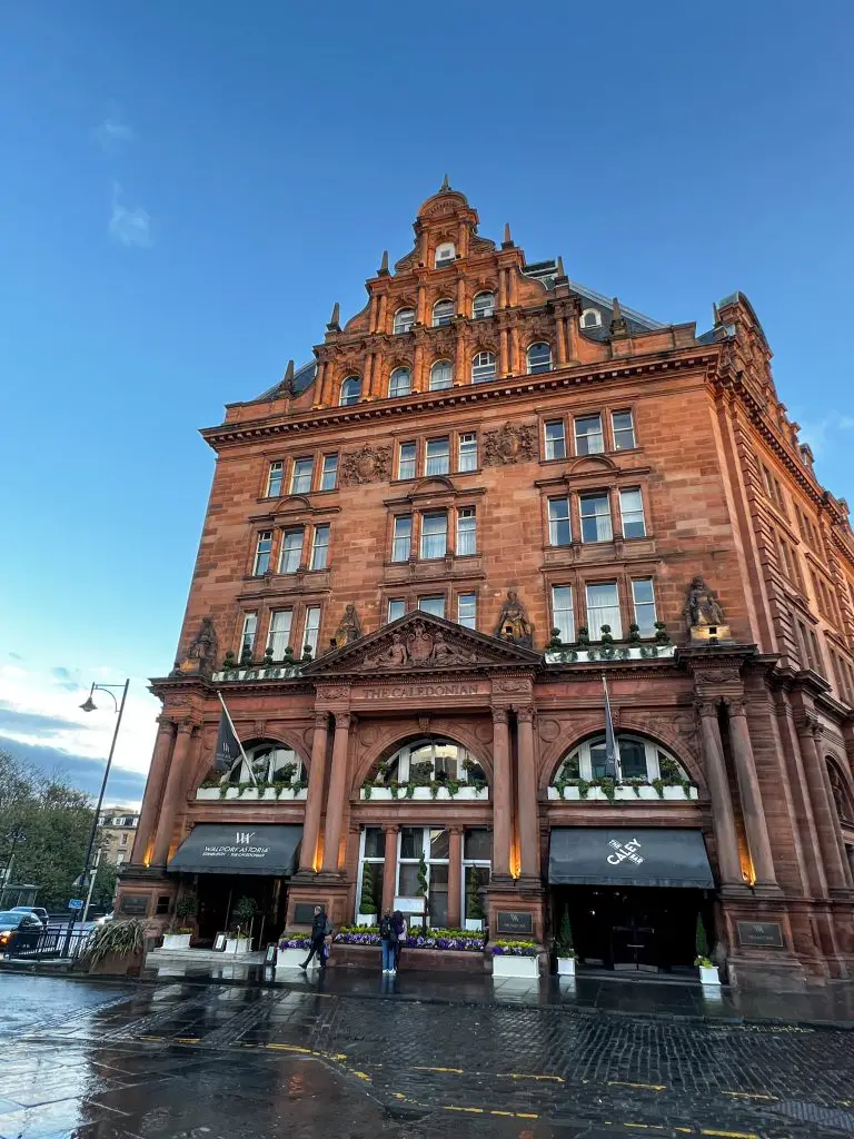 The Waldorf Astoria Hotel in Edinburgh, Scotland.