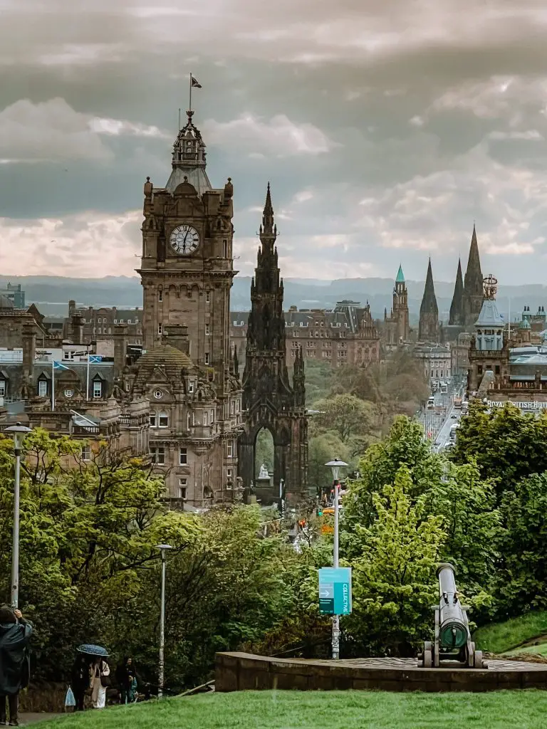 Calton Hill at Sunset in Edinburgh, Scotland